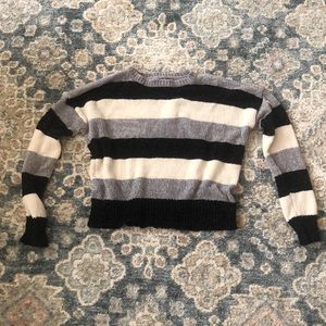 soft striped cozy sweater size medium